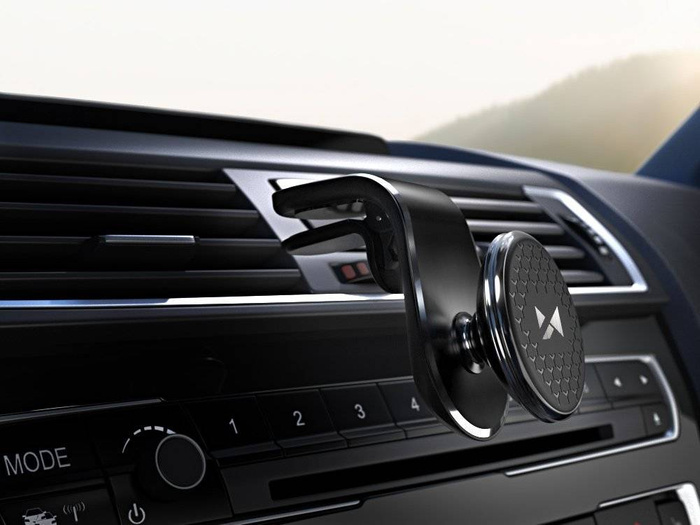 Support magnétique Wozinsky pour la calandre de la voiture 360 noir (WMH-03)