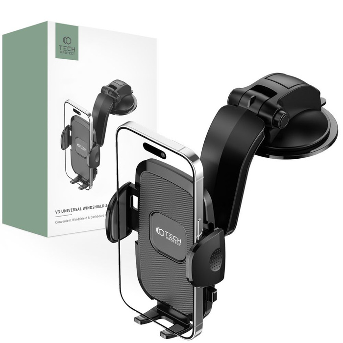 Holder at mobile phone TECH-PROTECT V3 UNIVERSAL DASHBOARD CAR MOUNT BLACK