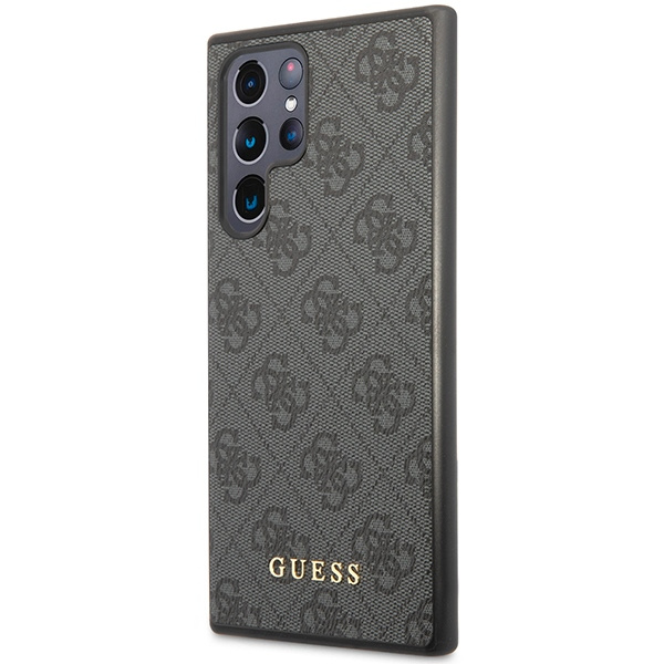 Case Guess GUHCS23LG4GFGR S23 Ultra S918 grey/grey hardcase 4G Metal Gold Logo Case