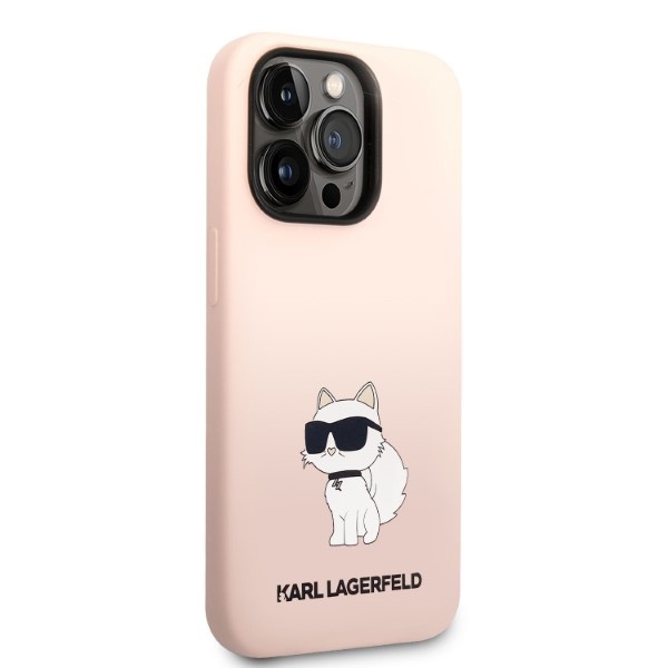 Coque Karl Lagerfeld iPhone 14 Pro Max 6,7" durcase rose/rose Silicone Choupette