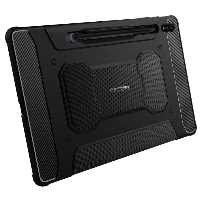 SPIGEN Rugged Armor "Pro" Galaxy Tab S7+ Plus 12.4 T970/T976 Schwarzes Hülle