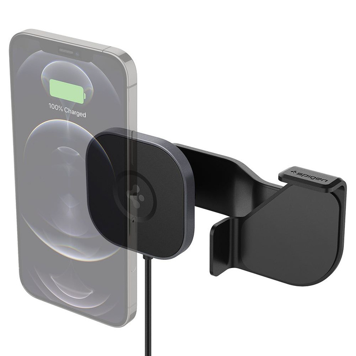 Soporte Spigen ITT90W ONETAP MagNETIC MagSafe PANTALLA PARA COCHE CARGADOR INALÁMBRICO TESLA MODEL 3 / Y / X / S NEGRO