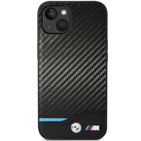 Cover BMW BMHCP13M22NBCK iPhone 13 6,1" nero/nero Pelle Carbonio