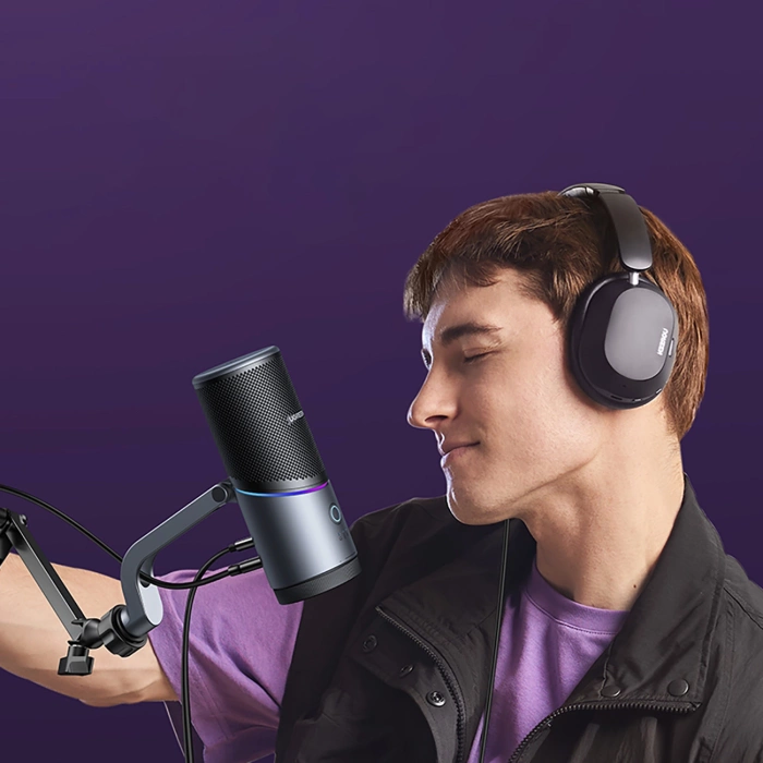 Ugreen CM769 Desktop Microphone with USB-A, RGB LED - Silver