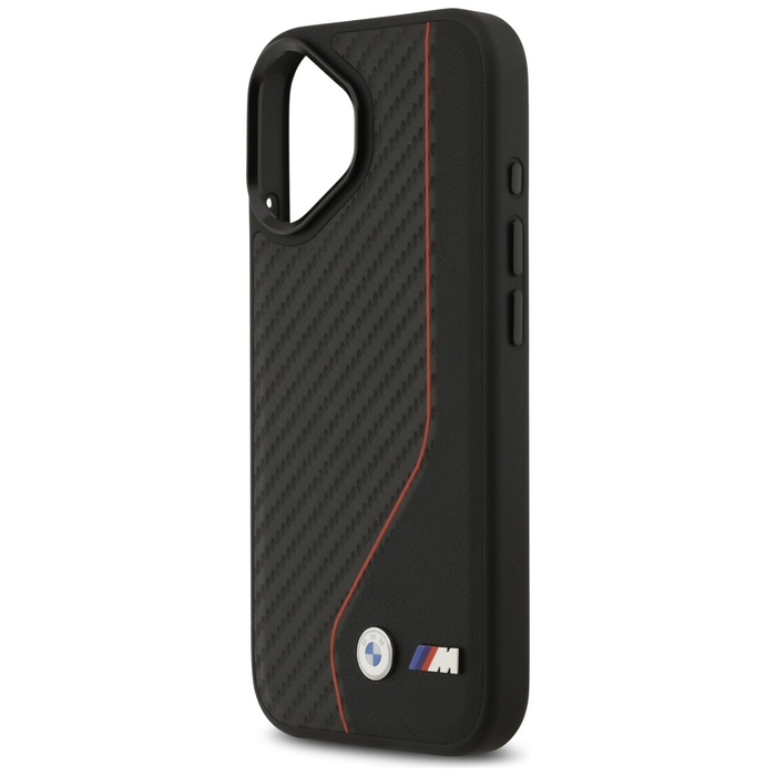 Etui BMW M Carbon Line & Logo MagSafe do iPhone 17 czerwony
