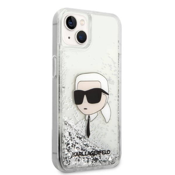 Karl Lagerfeld KLHCP14MLNKHCH iPhone 14 Plus 6,7" stříbrná/stříbrná hardcase Glitter Karl Head