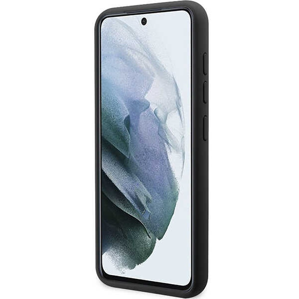 Funda Guess GUHCS23SSLSMK S23 S911 negro/negro durocase Silicona Logo Vintage Oro Case