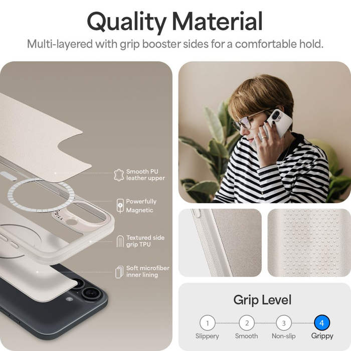 Funda Spigen Mag MagSafe IPhone CYRILL KAJUK 16 CREMA