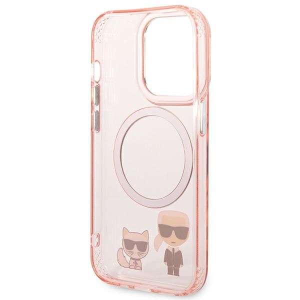 Karl Lagerfeld KLHMP14LHKCP iPhone 14 Pro 6.1" hartcase rosa/pink Karl &amp; Choupette Aluminium MagSafe