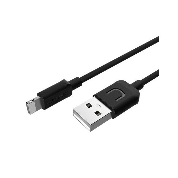 USAMS USB-A Lightning U-Turn Kabel 1m 2A IPUSBXD01 US-SJ097 Schwarz