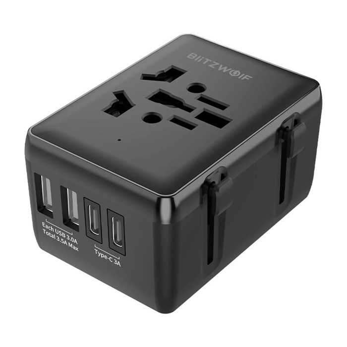 Blitzwolf Reiseadapter 4in1 BW-TA1 2xUSB + C + PD 20W