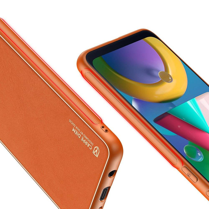 Dux Ducis Yolo elegantes Cover aus ökologischem Leder für Samsung Galaxy M30s orange