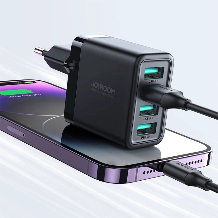 Caricabatterie da rete Joyroom JR-TCN03 4xUSB-A 24W 4.8A - nero
