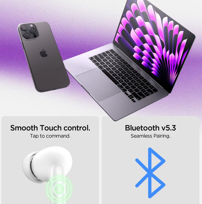 Spigen SA2400 ANC AURICULAR DE BOTÓN BLANCO