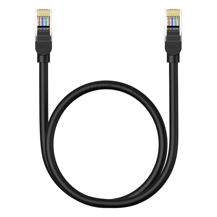 Baseus Ethernet CAT5, 0,5m network cable (black)