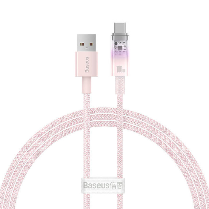Kabel szybkiego ładowania Baseus USB do USB-C 6A,1m (Różowy)