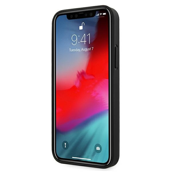 Pevné puzdro BMW Apple iPhone 12 Mini Puzdro zakrivené perforované čierne