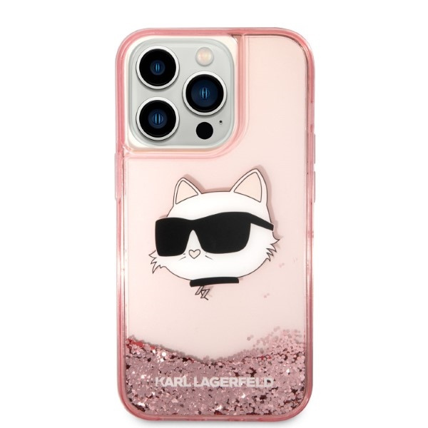 Karl Lagerfeld KLHCP14XLNCHCP iPhone 14 Pro Max 6,7" pink/pink hardcase Glitter Choupette Head