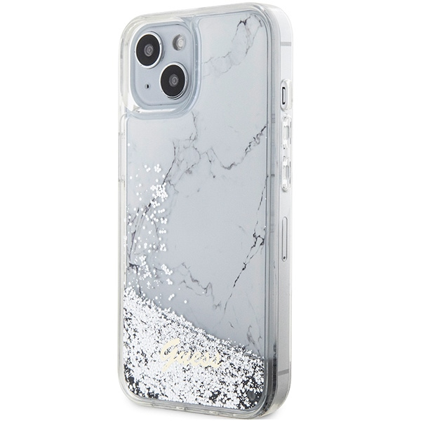 Cover Guess GUHCP14SLCSGSGH iPhone 14 6,1" bianco/bianco durocase Liquid Glitter Marmo Case
