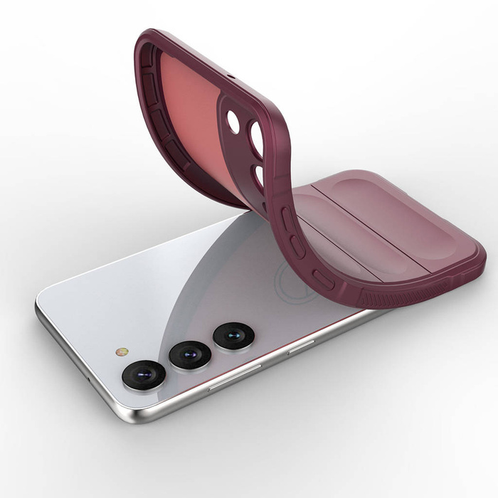 Funda Magic Shield para Samsung Galaxy S23+ funda blindada flexible burdeos