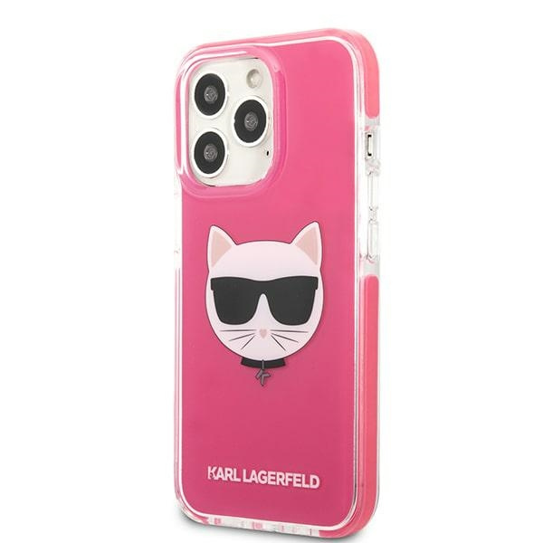 Case KARL LAGERFELD Apple iPhone 13 Pro Max Choupette Head Fuchsia Pink Hardcase