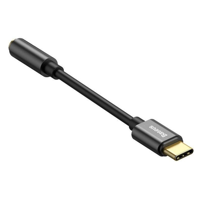 BASEUS USB-C Mini Jack 3.5mm Audio Adapter L54 Schwarz