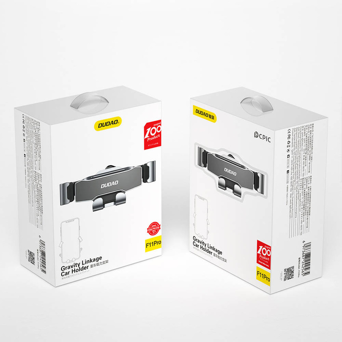 Supporto per smartphone per auto Dudao nero (F11Pro)