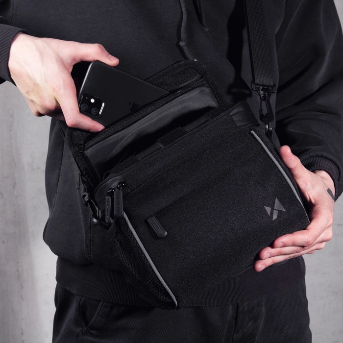 Wozinsky bicycle handlebar bag bike shoulder bag black (WBHBB-01)