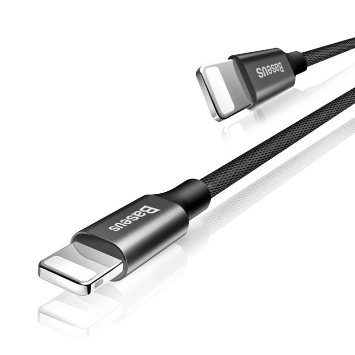 Baseus Yiven cavo intrecciato in tessuto USB / Lightning 1.8M nero (CALYW-A01)