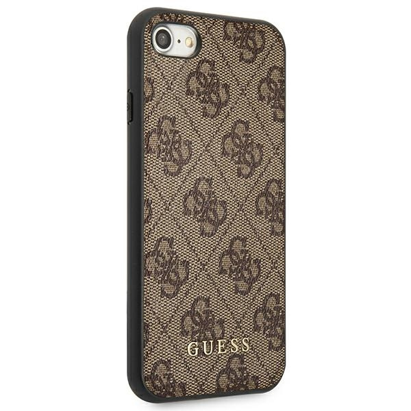 Guess GUHCI8G4GFBR iPhone SE 2022 / 2020 / 7 / 8 brown/brown hard case 4G Metal Gold Logo