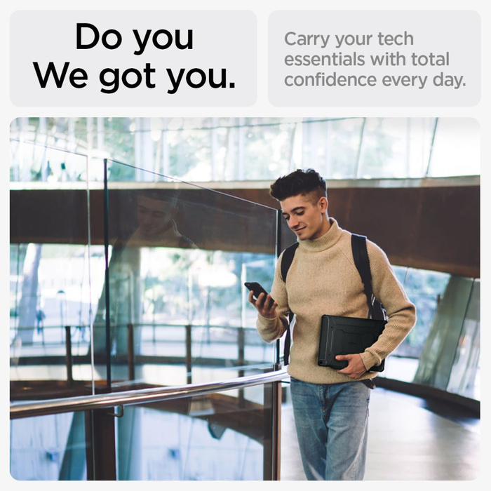 Spigen Rugged Armor IPad "PRO" AIR 13 2024 SCHWARZ