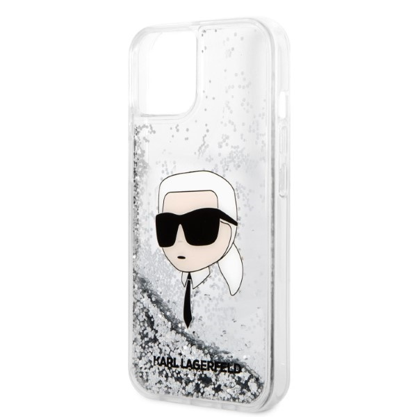 Karl Lagerfeld KLHCP14MLNKHCH iPhone 14 Plus 6,7" stříbrná/stříbrná hardcase Glitter Karl Head