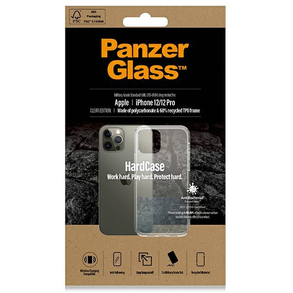 Obal PanzerGlass ClearCase iPhone 12/12 Pro Antibacterial Military grade clear 0378 Case
