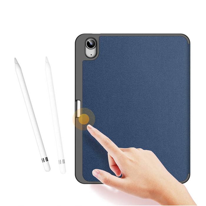Funda Dux Ducis Domo para iPad 10.9&#39;&#39; 2022 (10 gen.) funda con espacio para Apple Pencil stylus smart cover stand azul