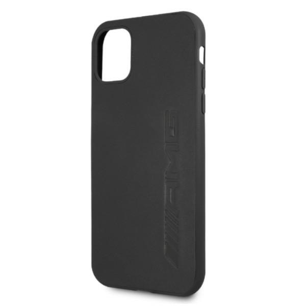 AMG AMHCN61DOLBK iPhone 11 6.1" black/black hardcase Leather Hot Stamped