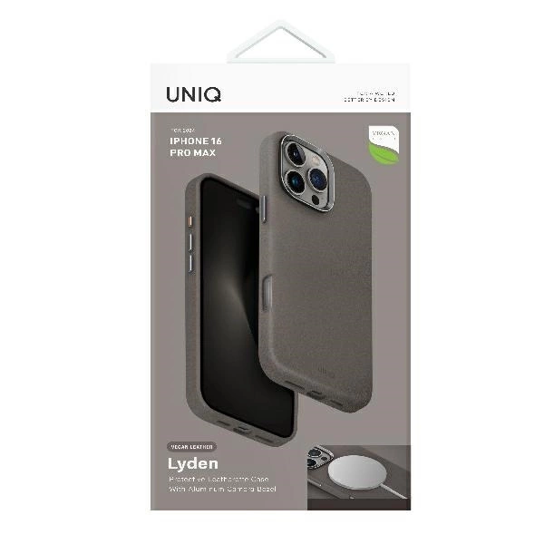 UNIQ etui Lyden iPhone 16 Pro Max 6.9" Magclick Charging szary/flint grey