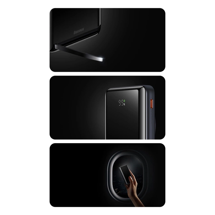 [APRÈS RETOUR] Banque d'alimentation Baseus Magnetic Bracket avec chargement sans fil MagSafe 10000mAh 20W Overseas Edition rose (PPCX000204) + Câble USB Type C Baseus Xiaobai Series 60W 0.5m