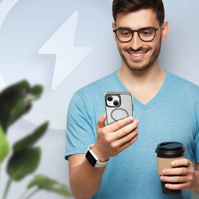 Dux Ducis Clin2 Hülle für iPhone 14 magnetische Hülle MagSafe grau