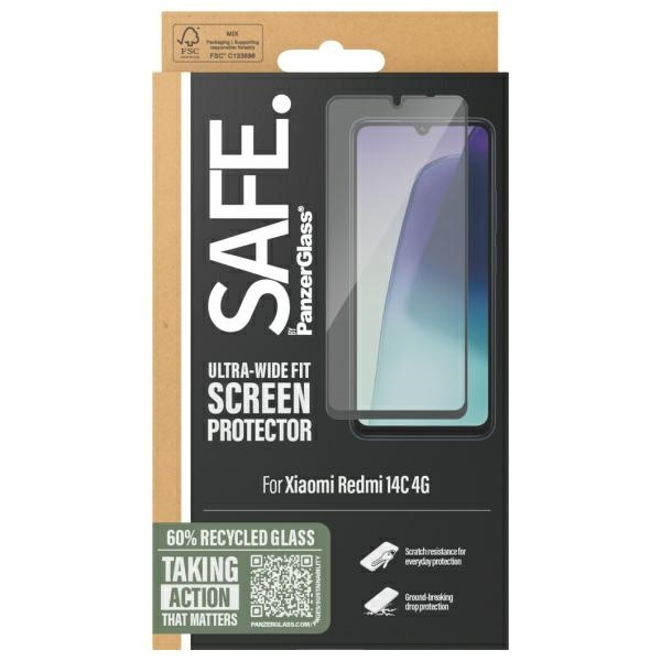 SAFE by PanzerGlass Xiaomi 14C 4G Screen  Protection Ultra-Wide Fit SARNUWFG58421