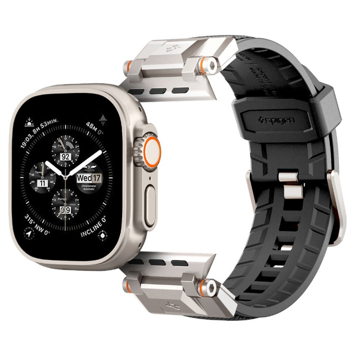 Řemínek Spigen DURAPRO Armor Apple Watch 4 / 5 / 6 / 7 / 8 / SE / ULTRA (42 / 44 / 45 / 49 MM) ČERNÝ