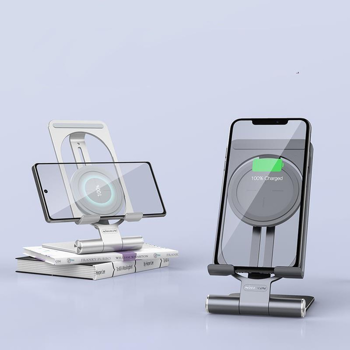 Wireless charger Nillkin PowerHold Mini Qi with stand (grey)