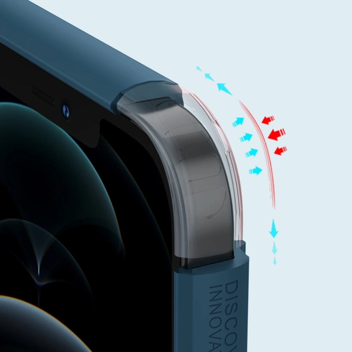 Etui Nillkin Super Frosted Shield wzmocnione etui pokrowiec iPhone 13 Pro niebieski