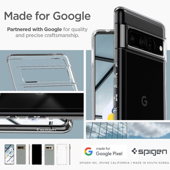 Spigen Ultra Hybrid GOOGLE PIXEL 7 PRO Hülle KRISTALLKLAR