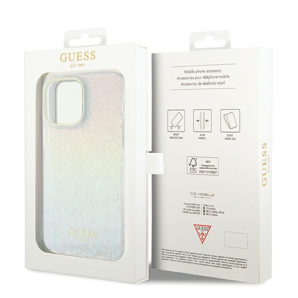 Etui Guess GUHCP13LHDECMI iPhone 13 Pro / 13 wielokolorowy hardcase IML Faceted Mirror Disco Iridescent Case