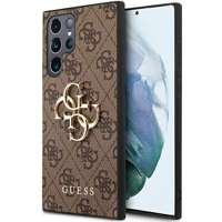 Cover Guess GUHCS23L4GMGBR S23 Ultra S918 marrone/marronecase 4G Big Metal Logo Case