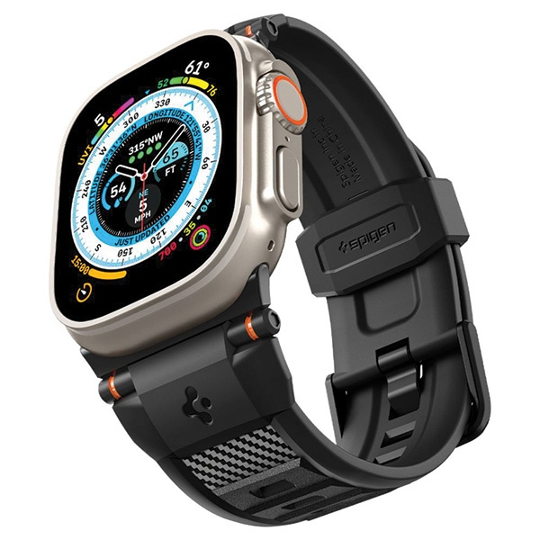 Correa Spigen Rugged Ultra Band Apple Watch 4 / 5 / 6 / 7 / 8 / 9 / Se / Ultra 1 / 2 (42 / 44 / 45 / 49 Mm) MATTE Negro
