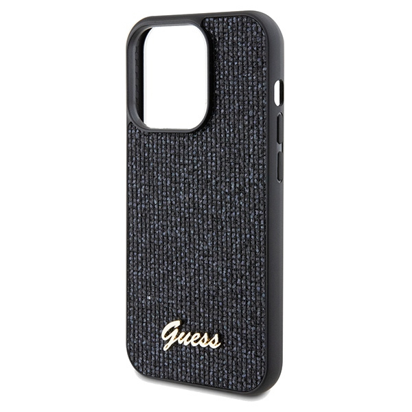 Etui Guess GUHCP14LPMSDGSK iPhone 14 Pro 6.1" czarny/black hardcase Disco Metal Script Case