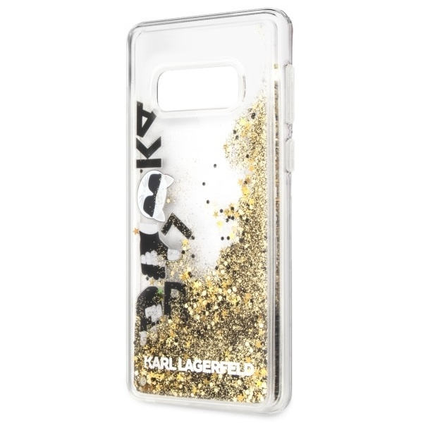 Coque KARL LAGERFELD Étui pailleté noir et or pour Samsung Galaxy S10e