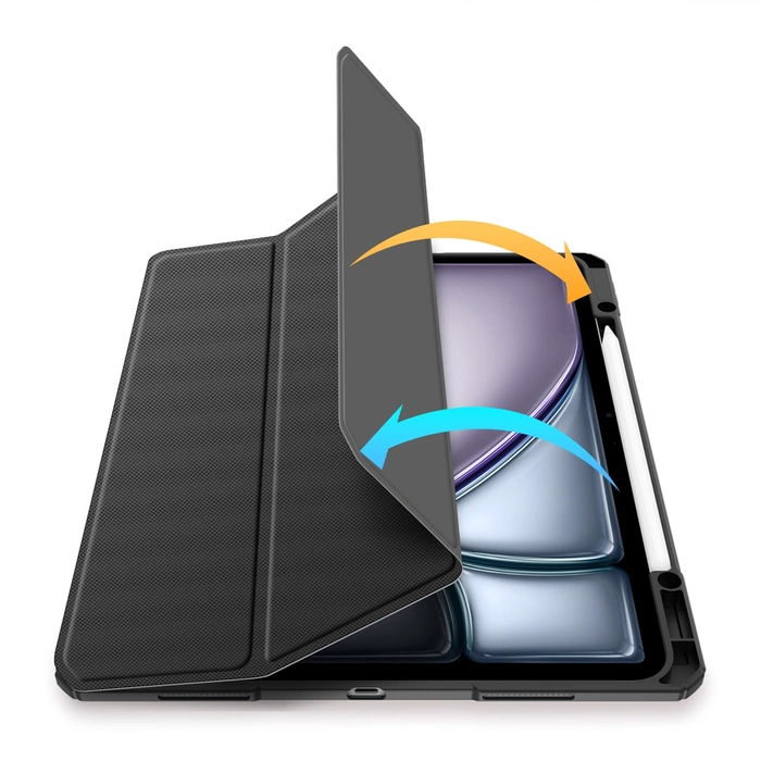 Dux Ducis Toby case with flap and stand for iPad Air 13&quot; 2024 / iPad Pro 12.9&quot; 2018-2022 - black