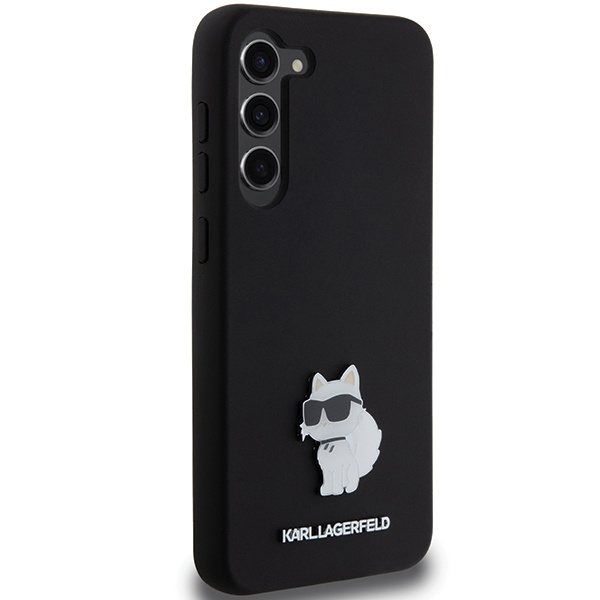 Etui Karl Lagerfeld KLHCS23MSMHCNPK Galaxy S23+ S916 czarny/black hardcase Silicone Choupette Metal Pin